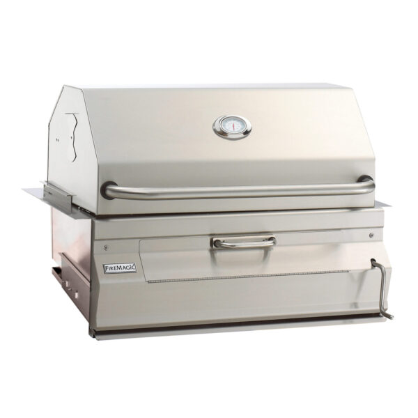 30" Built-In Stainless Steel Charcoal Grill