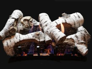 Birch Burncrete Log Set, 6-pc., 24-in., Birch, Burncrete