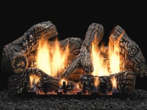 Super Charred Oak Log Set, 6-pc., 18-in., Ceramic Fiber