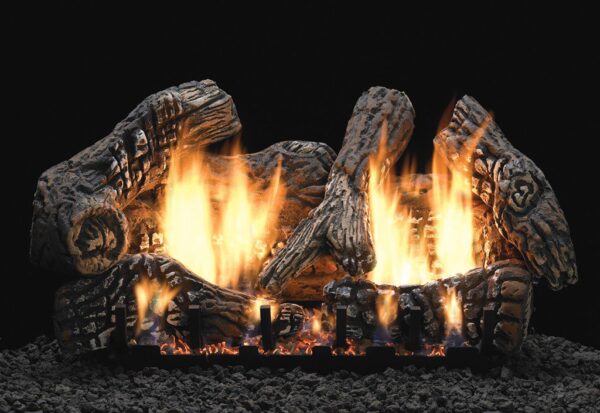Super Charred Oak Log Set, 6-pc., 24-in., Ceramic Fiber