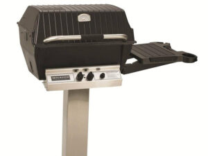 Broilmaster P3X Premium Gas Grill, P3X Grill Head, Patio Post with Base, One Side Shelf