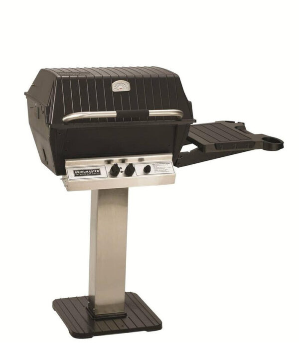Broilmaster P3X Premium Gas Grill, P3X Grill Head, Patio Post with Base, One Side Shelf