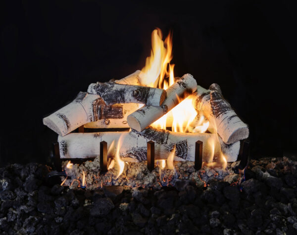 Quaking Aspen Vented Gas Log Set (Log, Burner, Assembled Burner)