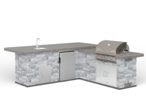 Gourmet Q L Shaped Outdoor Kitchen & Grill